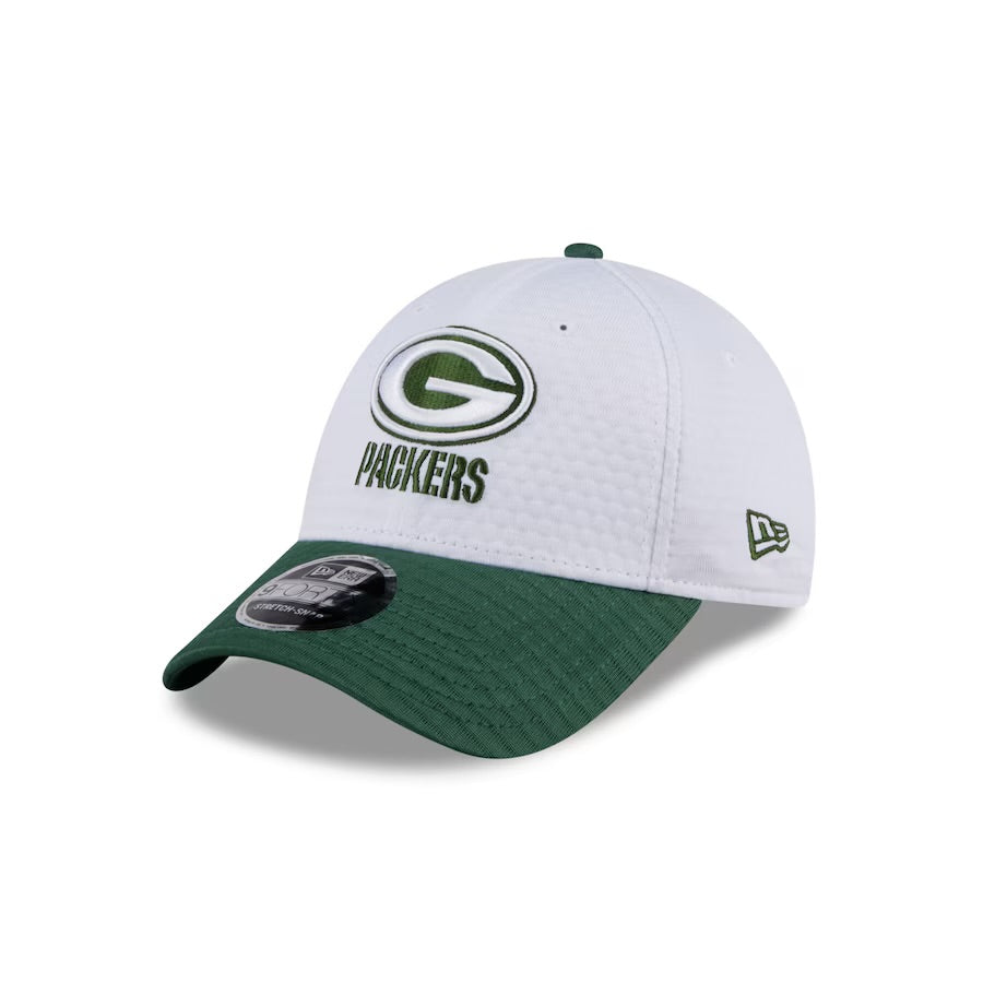 Green Bay Packers Kids Hat - Training Camp Collection 2-Tone 9Forty Kids NFL Stretch Snapback Cap - New Era